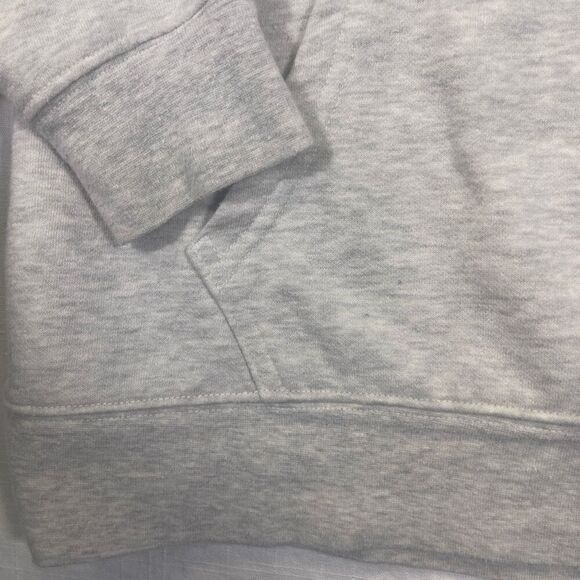 The North Face Gray Pink Heather Fleece Regular Fit Drawstring Hoodie Medium - Picture 4 of 7